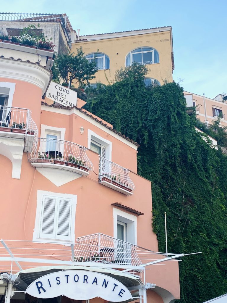 Colorful buildings along the Amalfi Coast